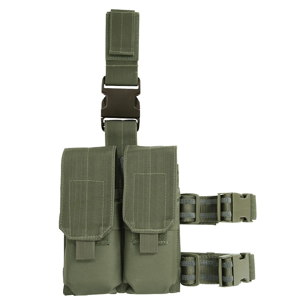 Ammunition Cases & Holders - Voodoo Tactical Drop Leg Platform Attached M4/M16 Double Mag Pouch