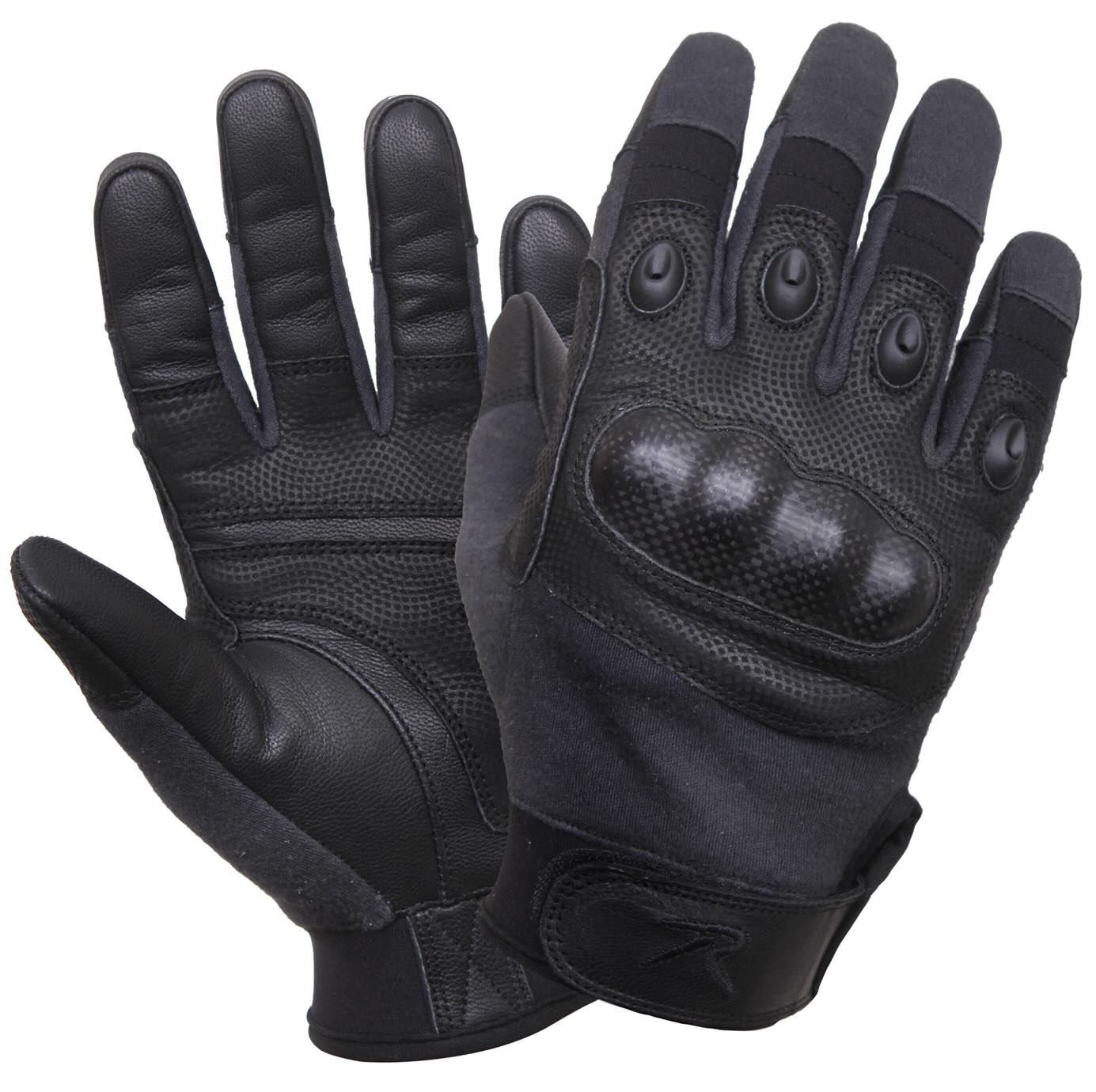 Hard Knuckle Gloves - Rothco Carbon Fiber Hard Knuckle Cut/Fire Resistant Gloves