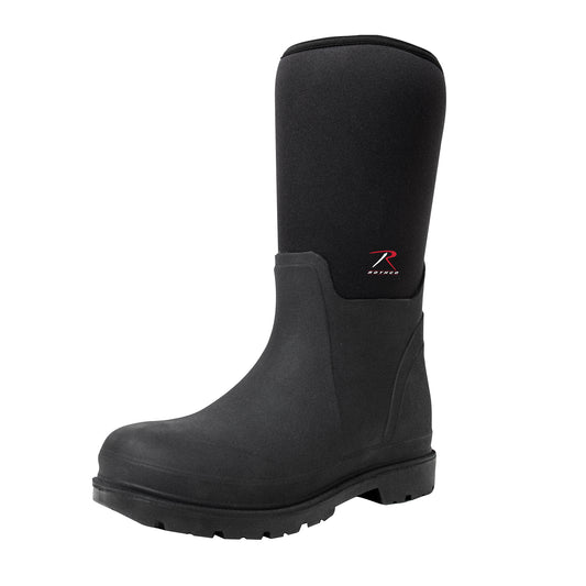 Rothco Waterproof Rubber Boots   Black   14.5 Inch