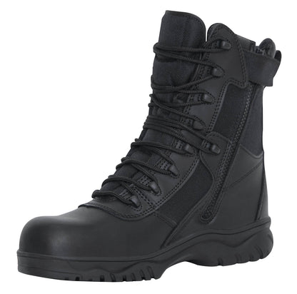 Rothco Forced Entry Tactical Boot With Side Zipper & Composite Toe   8 Inch
