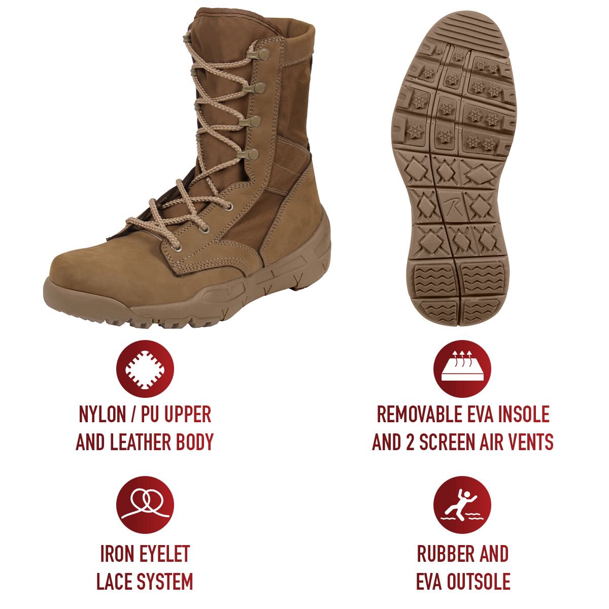 Boots - Rothco V Max Lightweight Tactical Boot
