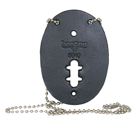 Boston Leather Oval Badge Holder-Tac Essentials