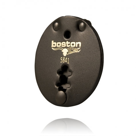 Boston Leather Circle Badge Holder-Tac Essentials