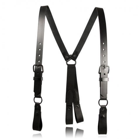 Boston Leather Police Leather Suspenders-Tac Essentials