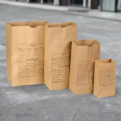 Evidence Collection - Lightning Powder Printed Paper Evidence Bags - Style 25
