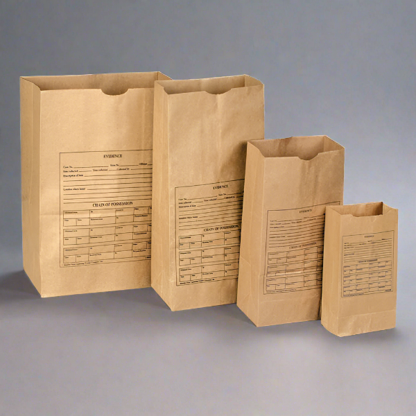 Evidence Collection - Lightning Powder Printed Paper Evidence Bags - Style 12