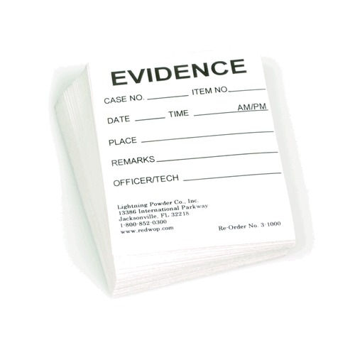 Evidence Collection - Lightning Powder Evidence ID Labels