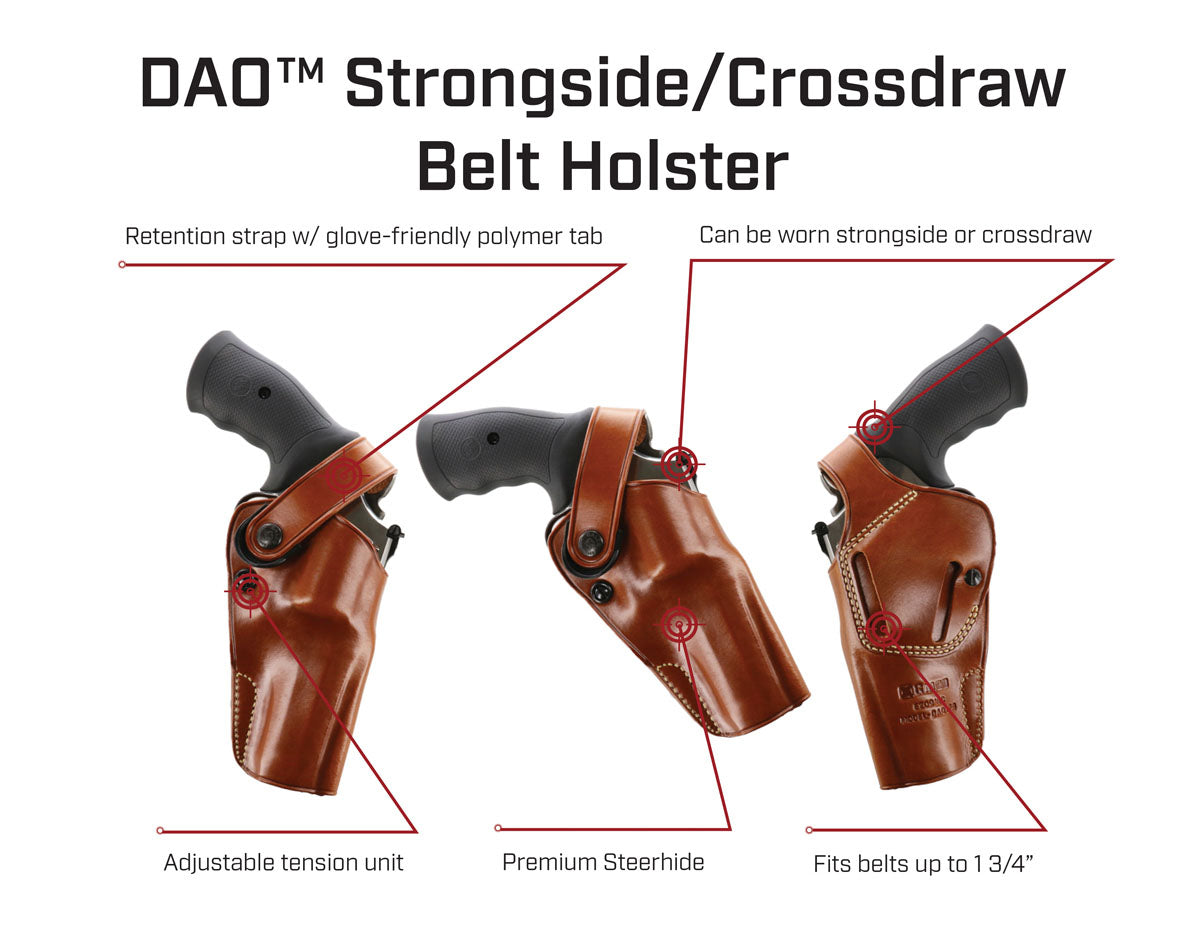 Galco Gunleather DAO Strongside / Crossdraw Belt Holster-Tac Essentials