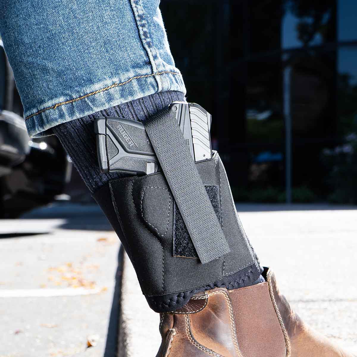 Gun Holsters - Galco Gunleather Cop Ankle Band Holster