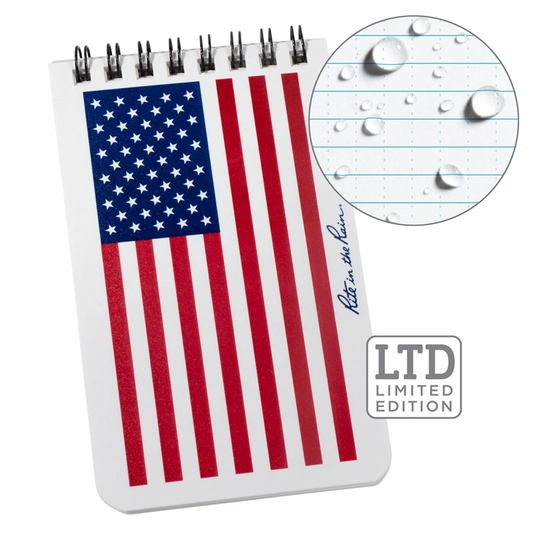 Notepads & Clipboards - Rite In The Rain 3"x 5" Notebook - Red/White/Blue Flag