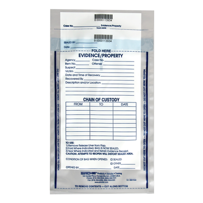 Evidence Collection - Sirchie Integrity Evidence Bag - 100 Pack