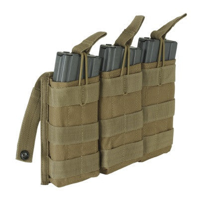 Voodoo Tactical M4/M16 Open Top Triple Mag Pouch with Bungee System-Tac Essentials