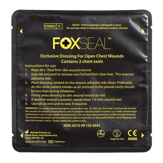 Voodoo Tactical Foxseal™ Chest Seal | Treatment for Open Chest Wounds