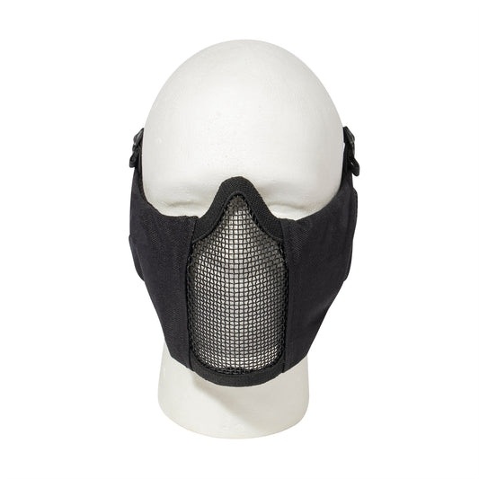 Rothco Steel Half Face Mask With Ear Guard   Black