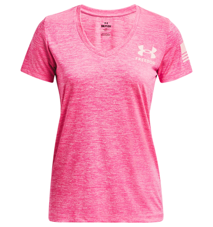 Short Sleeve - Under Armour Women's Tech Freedom Short Sleeve V-Neck