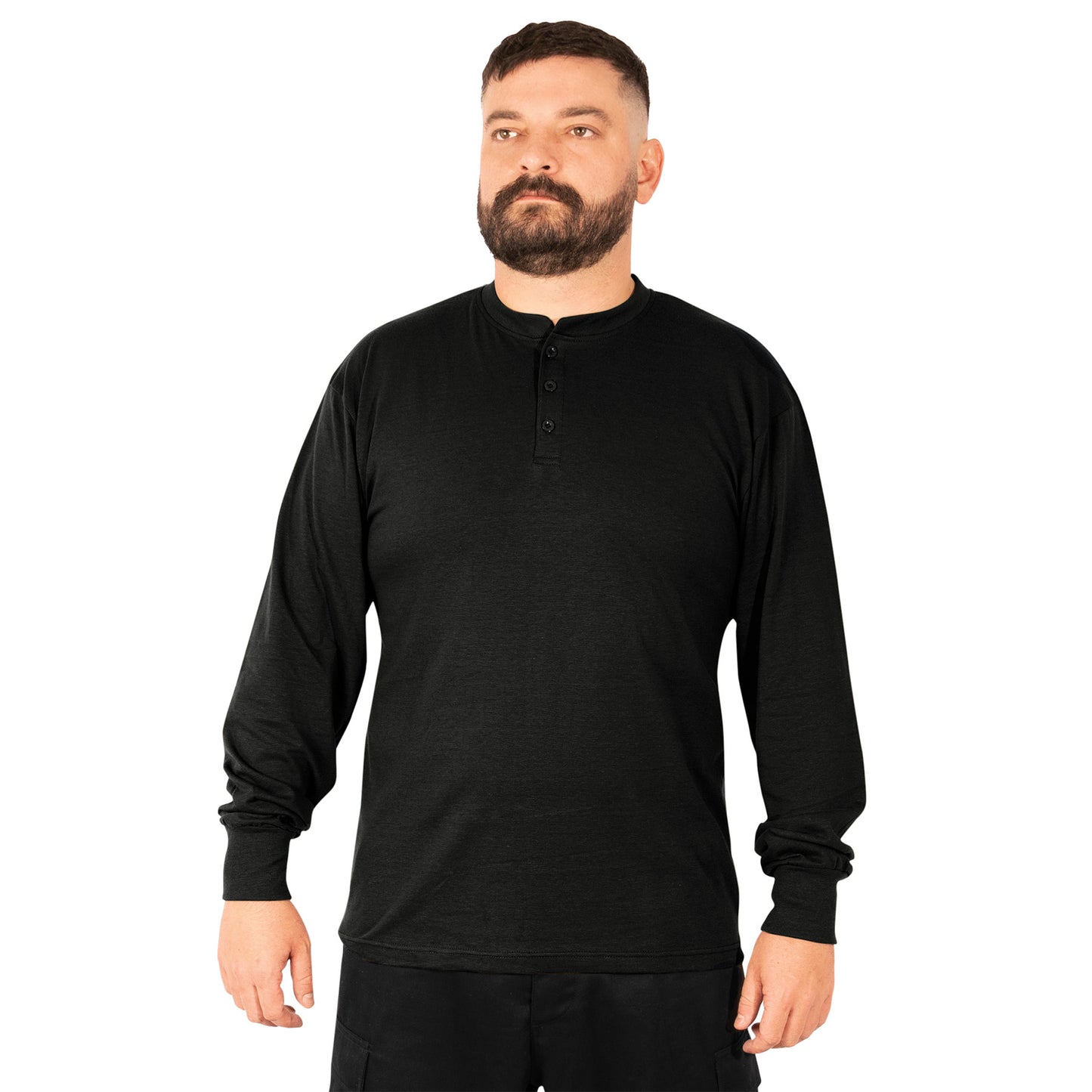 Rothco Long Sleeve Henley T-Shirt | Comfortable Casual Shirt for Men