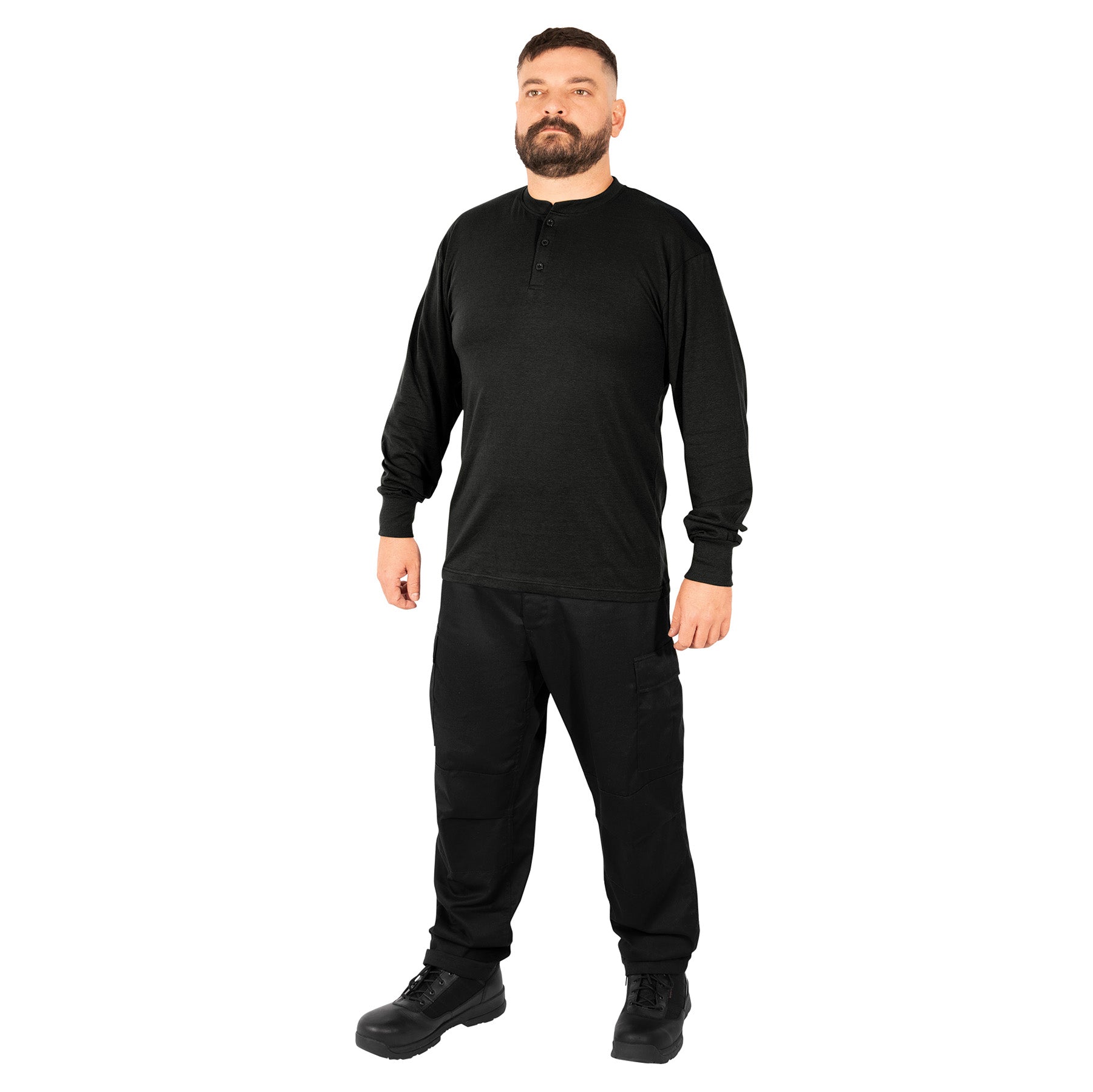 Rothco Long Sleeve Henley T-Shirt | Comfortable Casual Shirt for Men