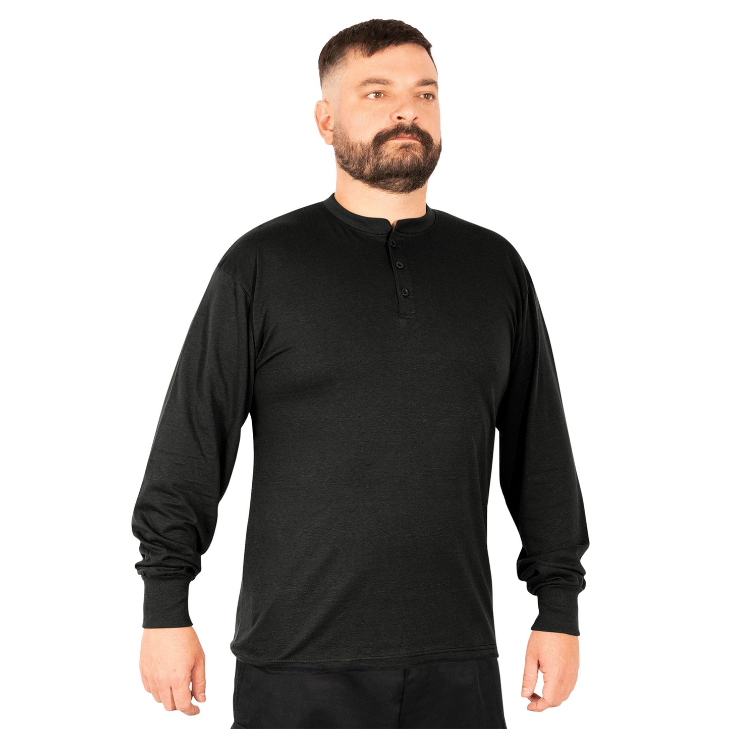 Rothco Long Sleeve Henley T-Shirt | Comfortable Casual Shirt for Men