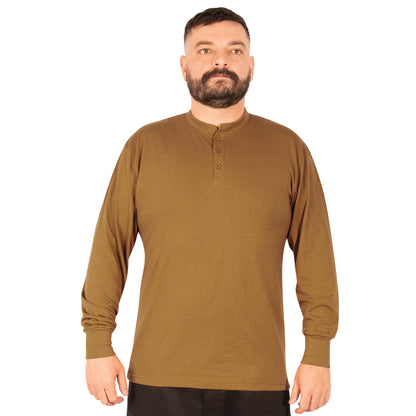 Rothco Long Sleeve Henley T-Shirt | Comfortable Casual Shirt for Men