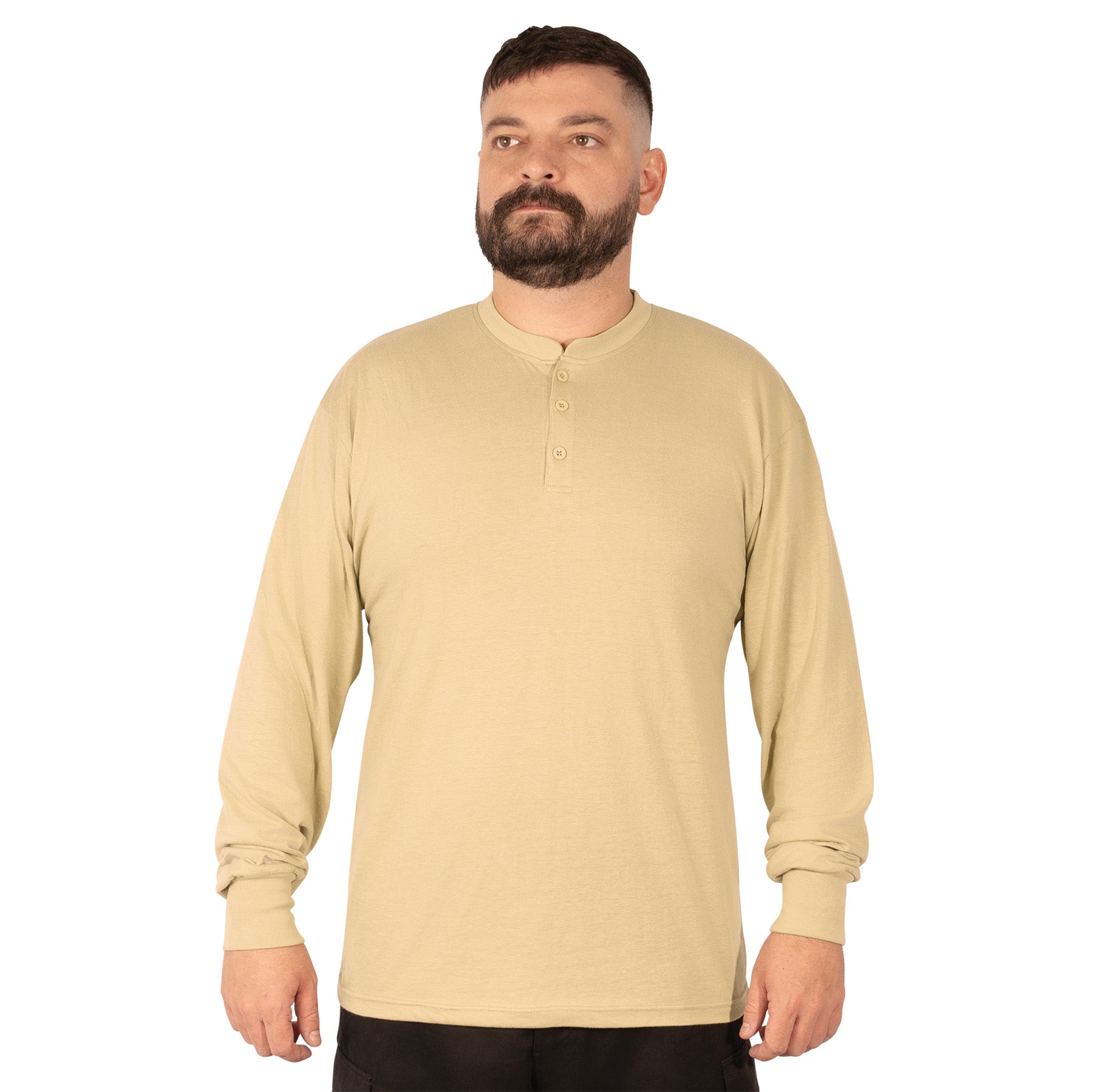 Rothco Long Sleeve Henley T-Shirt | Comfortable Casual Shirt for Men