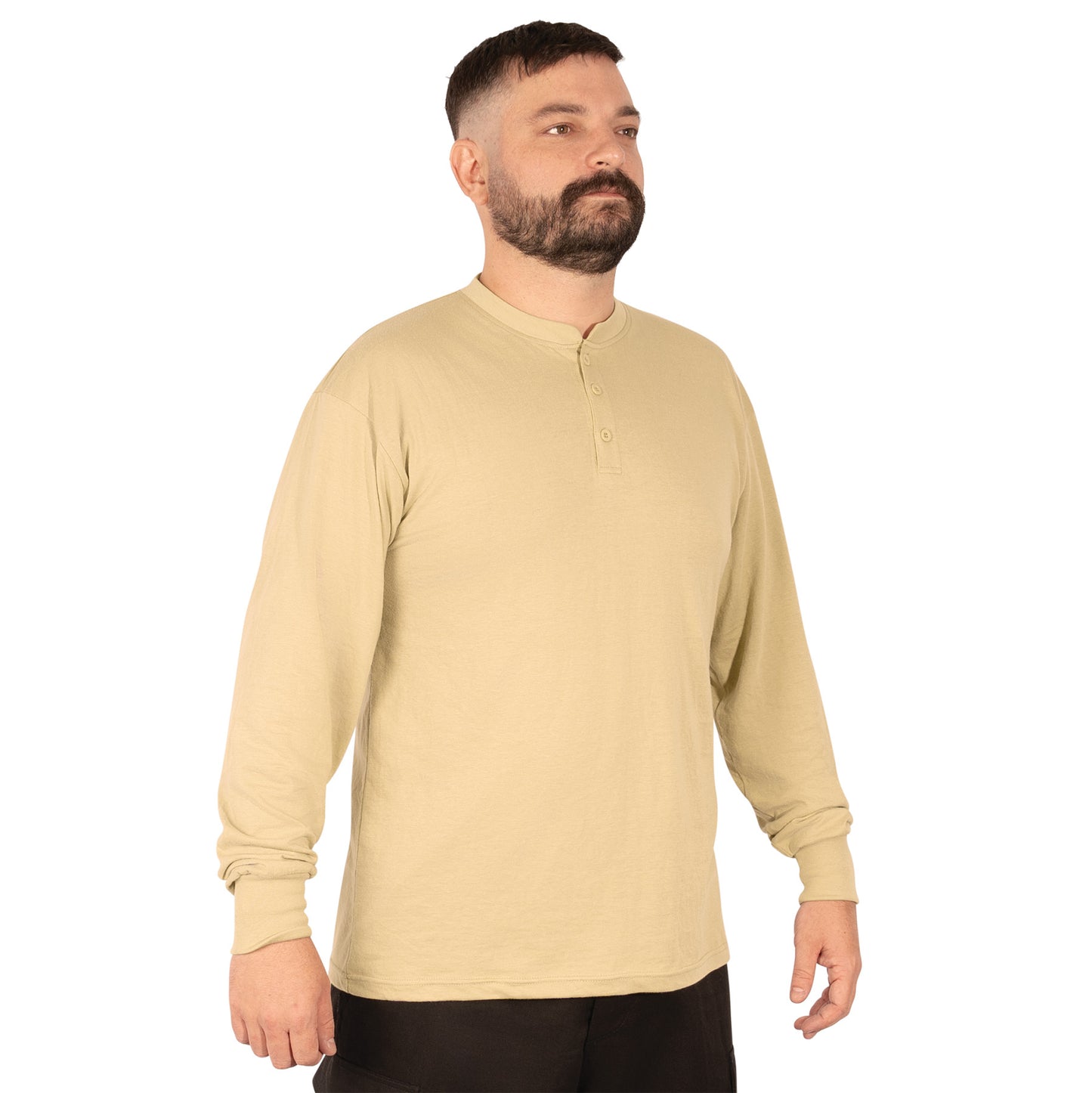 Rothco Long Sleeve Henley T-Shirt | Comfortable Casual Shirt for Men