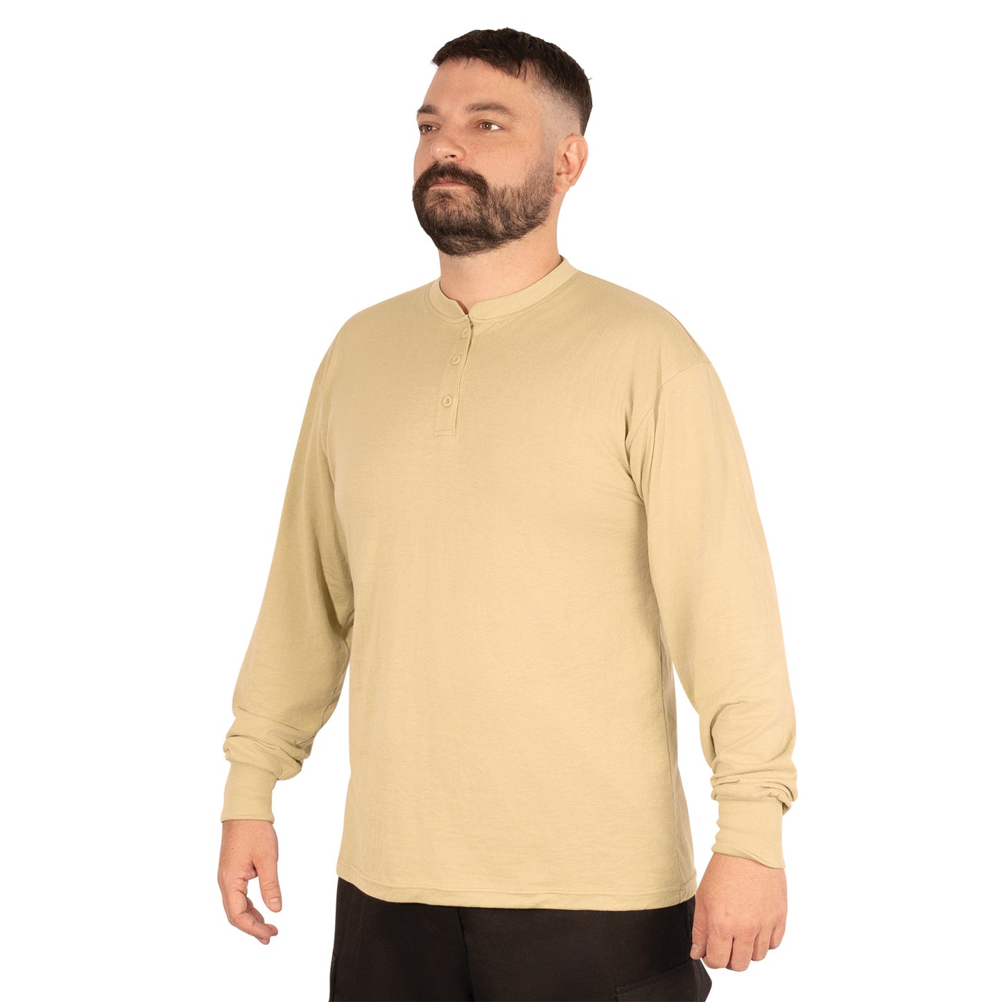 Rothco Long Sleeve Henley T-Shirt | Comfortable Casual Shirt for Men