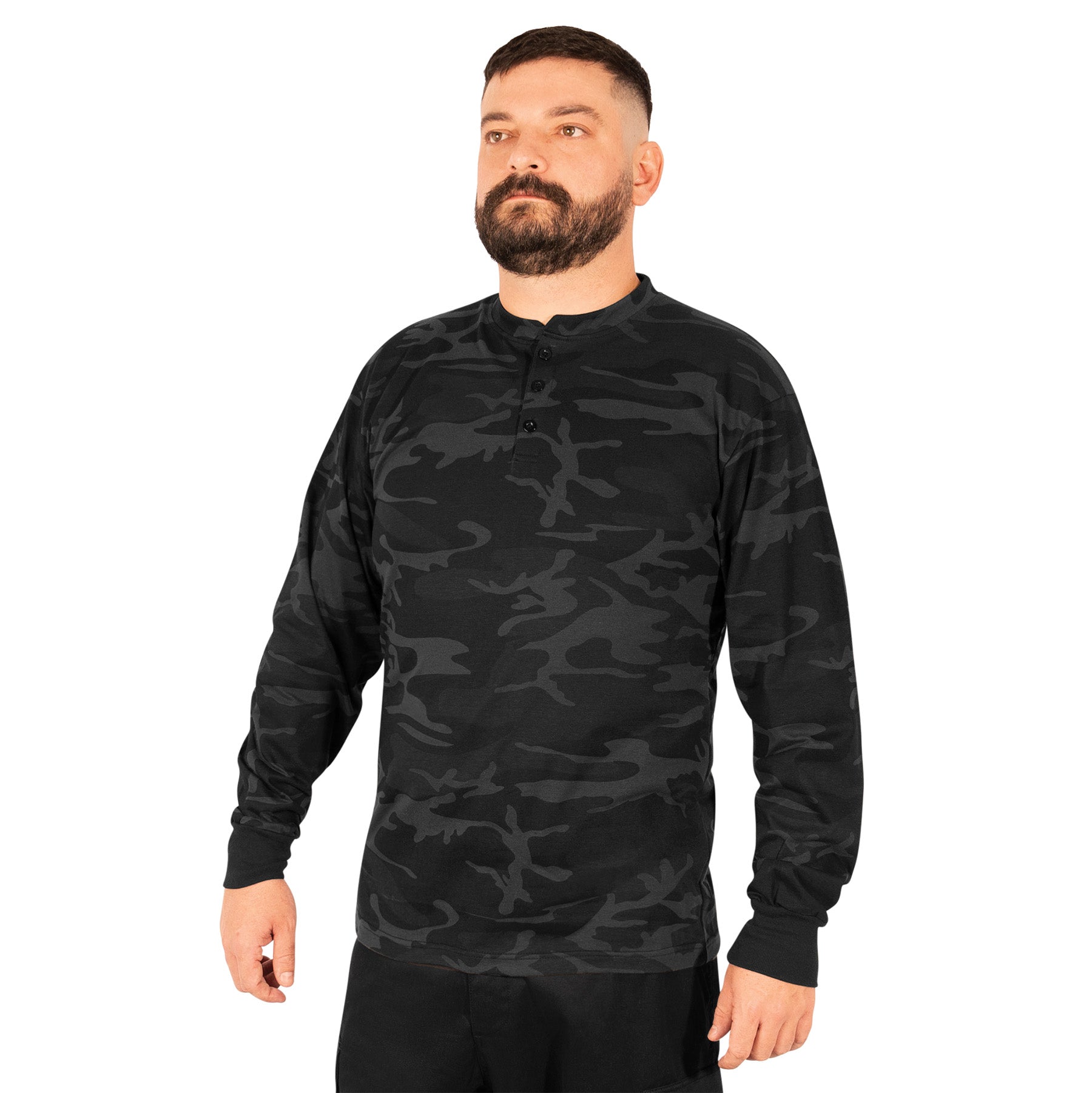 Rothco Long Sleeve Henley T-Shirt | Comfortable Casual Shirt for Men