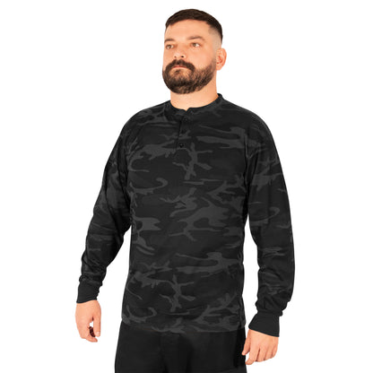 Rothco Long Sleeve Henley T-Shirt | Comfortable Casual Shirt for Men