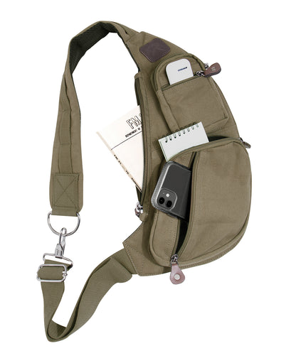 Rothco Vintage Canvas Crossbody Sling Bag | Versatile EDC Bag