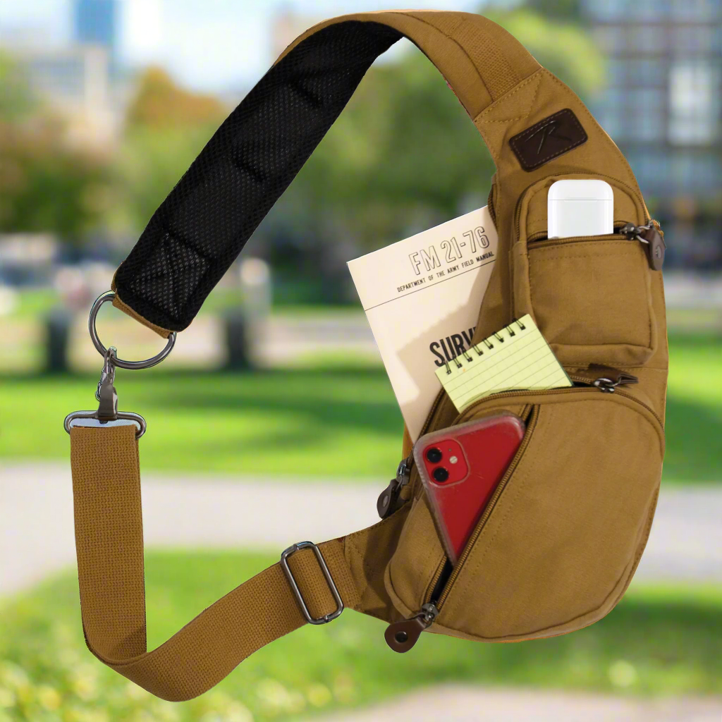 Rothco Vintage Canvas Crossbody Sling Bag | Versatile EDC Bag