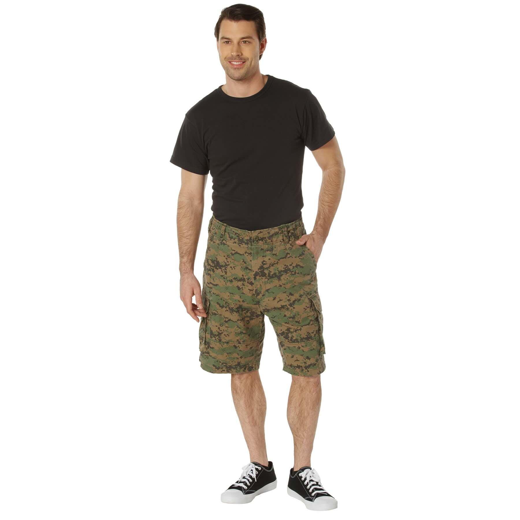 Rothco Vintage Camo Paratrooper Cargo Shorts | Tac Essentials