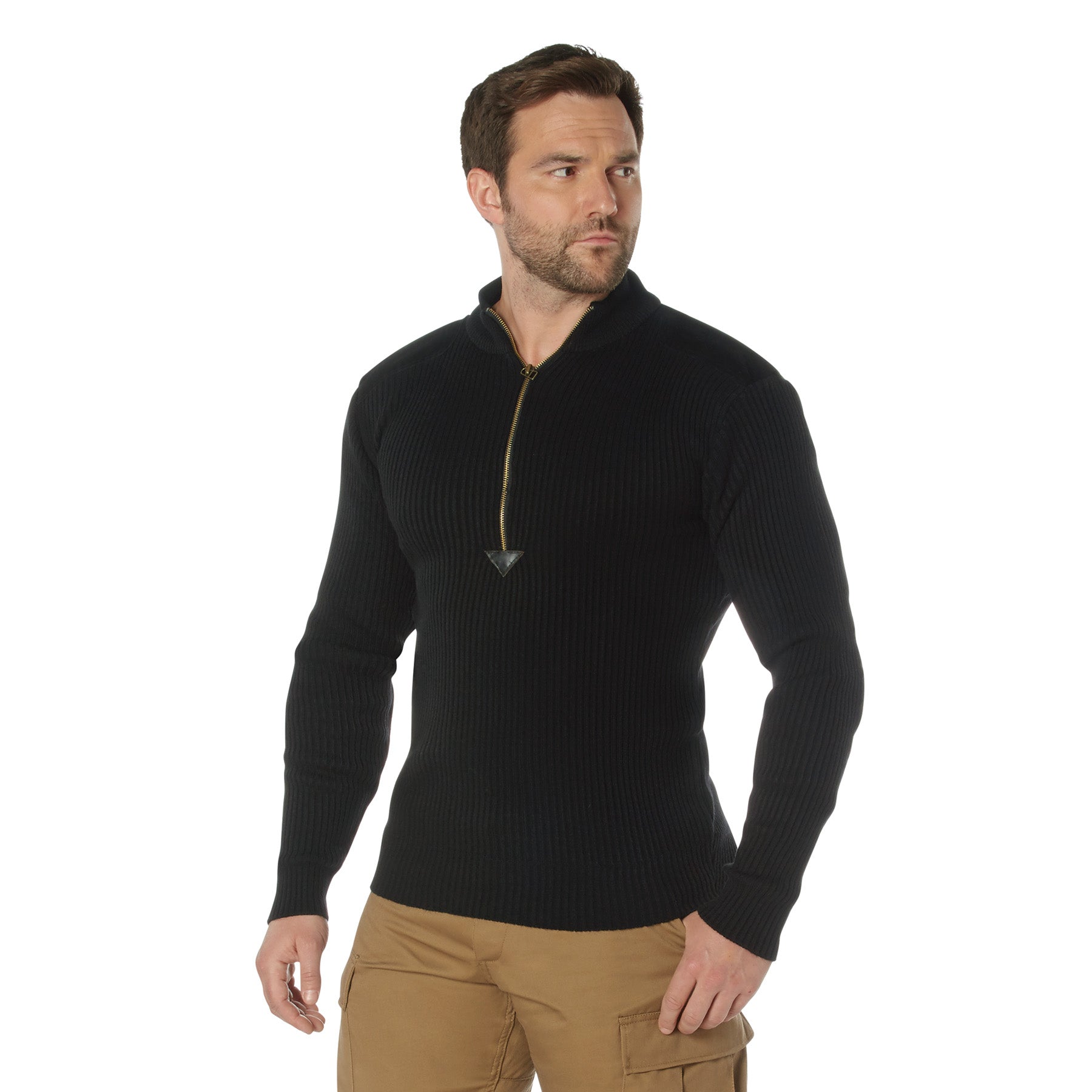 Rothco Quarter Zip Acrylic Commando Sweater | Tac Essentials