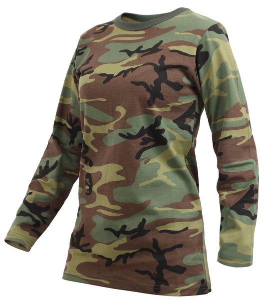 Rothco Women's Long Sleeve Camo T-Shirt | Woodland Camo