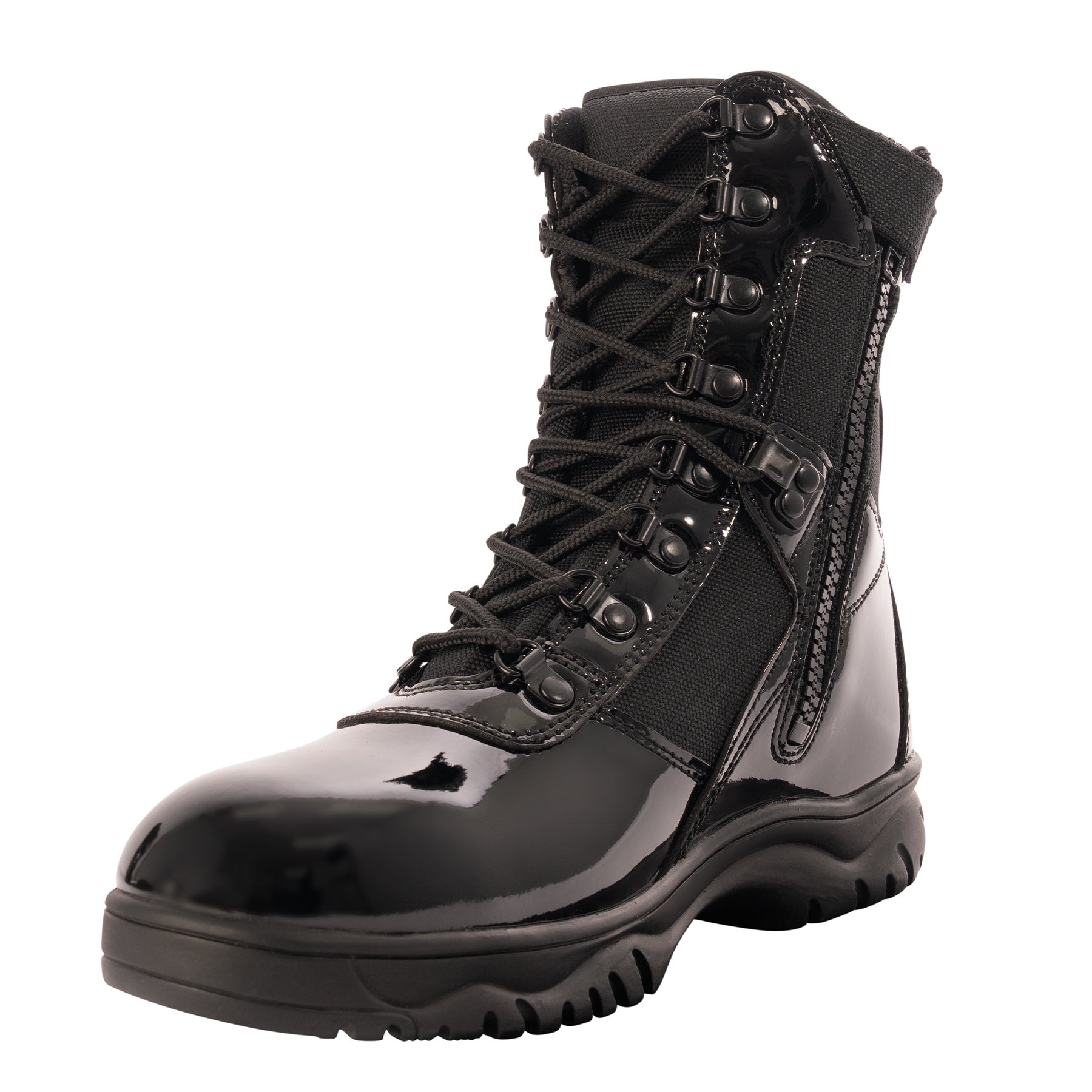 Rothco Forced Entry High-Gloss Tactical Boot – 8" Side Zipper