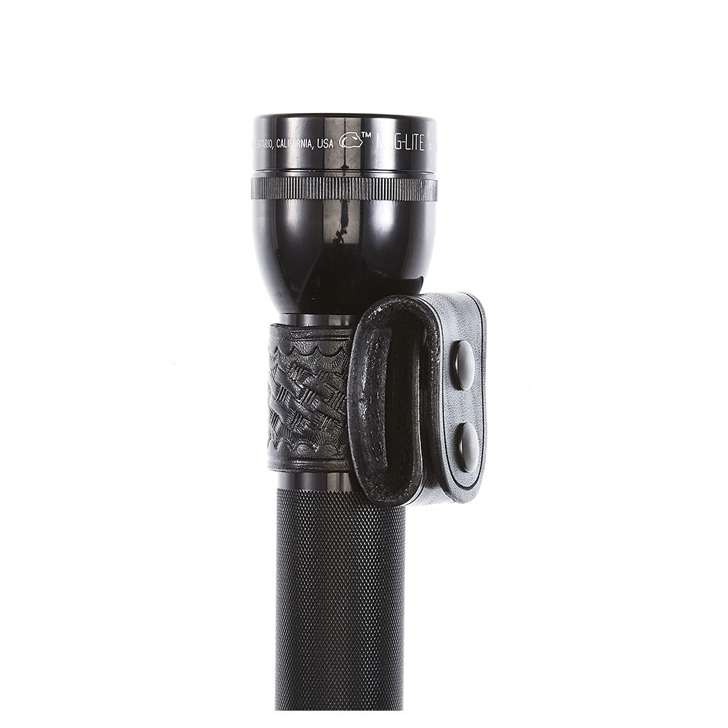 Aker Leather High Ride Flashlight Holder – D-Cell | Duty Gear | Basket Weave