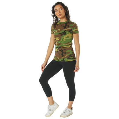 Rothco Women’s Long Length Camo T-Shirt | Camouflage Tee