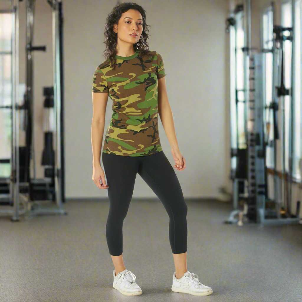 Rothco Women’s Long Length Camo T-Shirt | Camouflage Tee