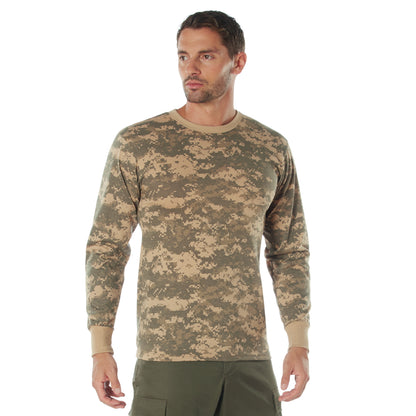 Rothco Long Sleeve Digital Camo T-Shirt | Camouflage T-Shirt