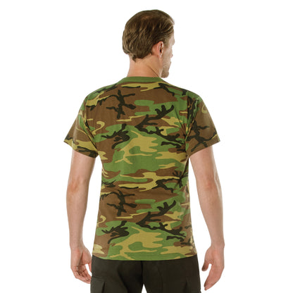 Rothco Woodland Camo T-Shirt with Pocket | Camouflage Tee