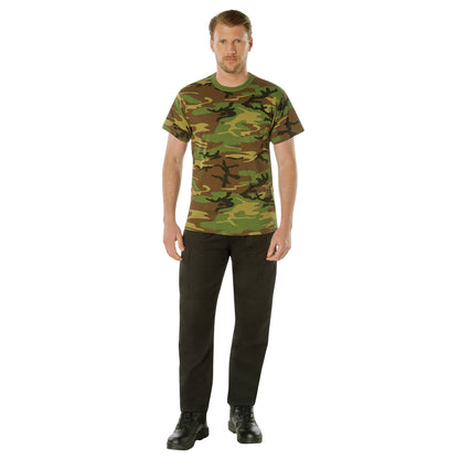 Rothco Woodland Camo T-Shirt with Pocket | Camouflage Tee