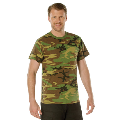 Rothco Woodland Camo T-Shirt with Pocket | Camouflage Tee