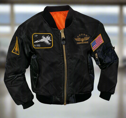 Rothco Kid's Flight Jacket with Aviation Patches | Durable & Stylish