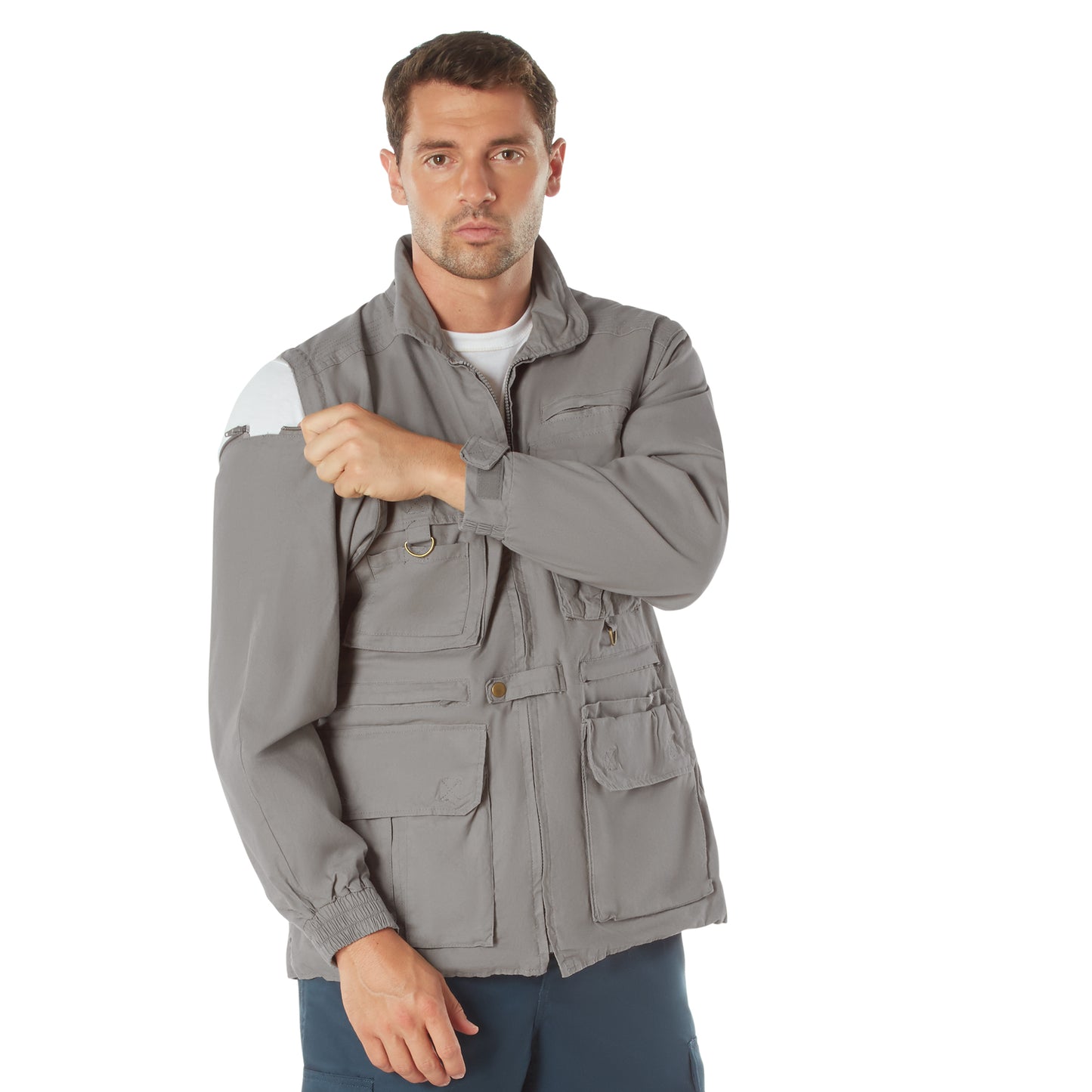 Rothco Convertible Safari Jacket | 19 Pockets & Zip-Off Sleeves