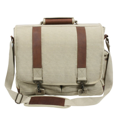 Rothco Vintage Canvas Pathfinder Laptop Bag With Leather Accents | Tac Essentials