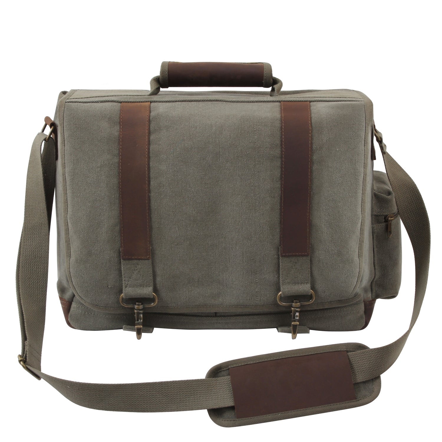 Rothco Vintage Canvas Pathfinder Laptop Bag With Leather Accents | Tac Essentials