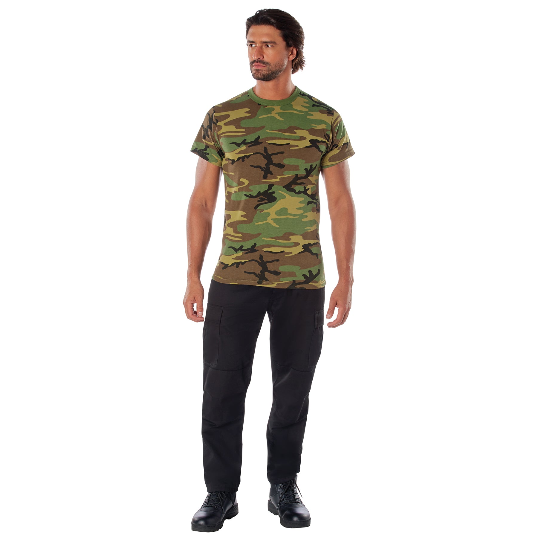 Rothco Heavyweight Camo T-Shirt | Durable Cotton-Poly Blend, Tagless