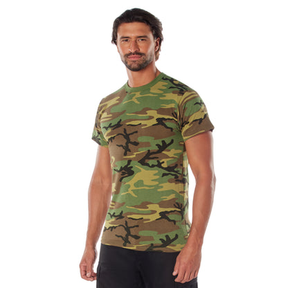 Rothco Heavyweight Camo T-Shirt | Durable Cotton-Poly Blend, Tagless