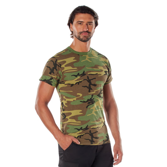 Rothco Heavyweight Camo T-Shirt | Durable Cotton-Poly Blend, Tagless