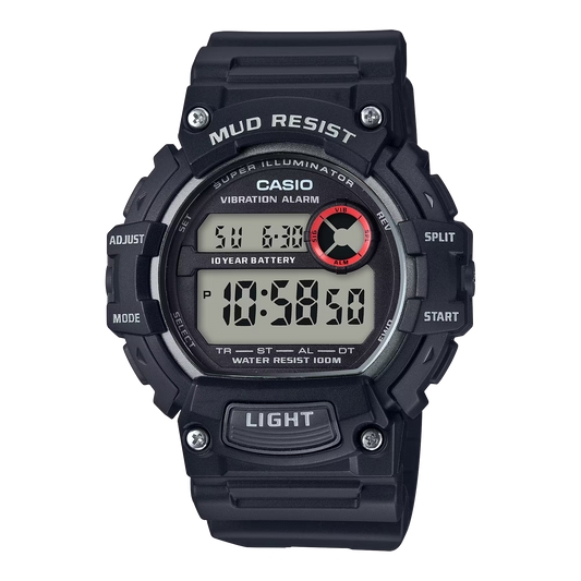 Watches - Casio Mud-Resistant Digital Watch W/ Vibration Alarm