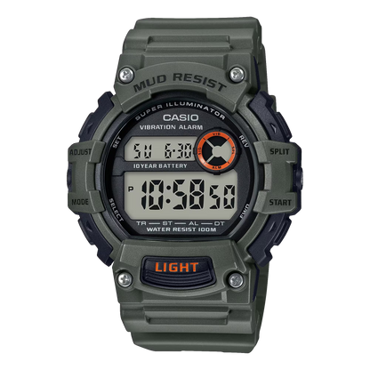 Watches - Casio Mud-Resistant Digital Watch W/ Vibration Alarm